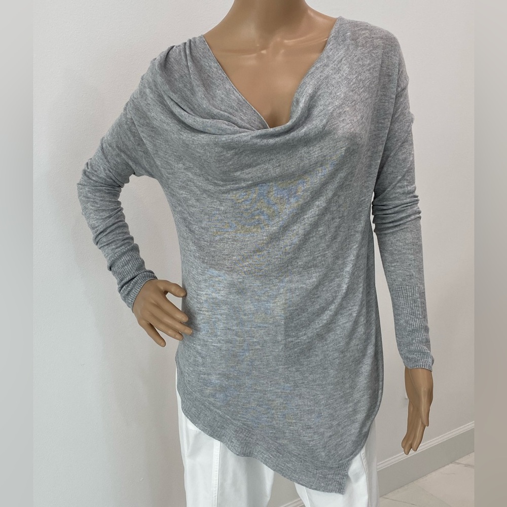 Pretty Gray BCBG Assymetric Hem Top